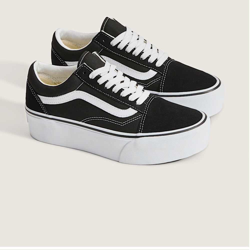 Vans Black Platform Shoes